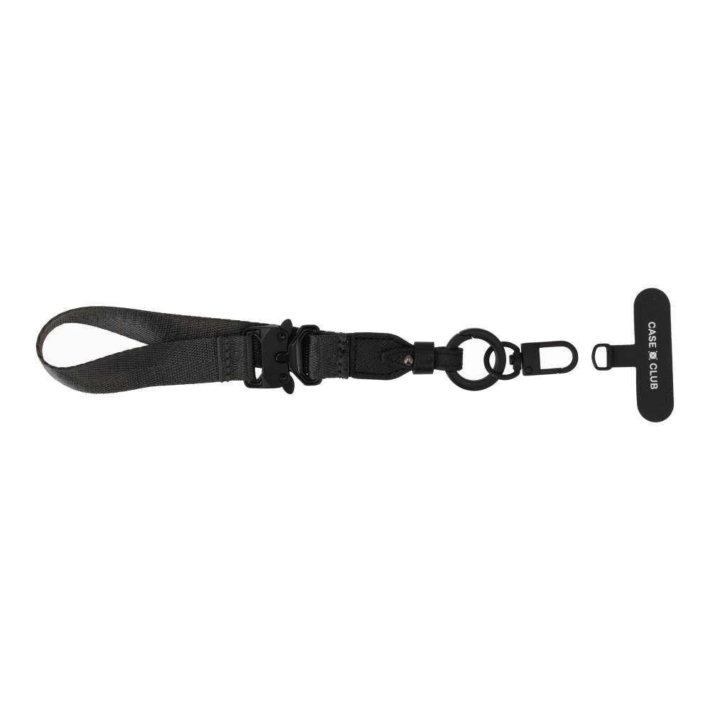 black/grey crossbody 2 in 1 lanyard